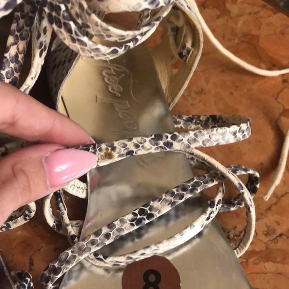 Free People Juliette snake gladiator sandals New 9 - Picture 8 of 11